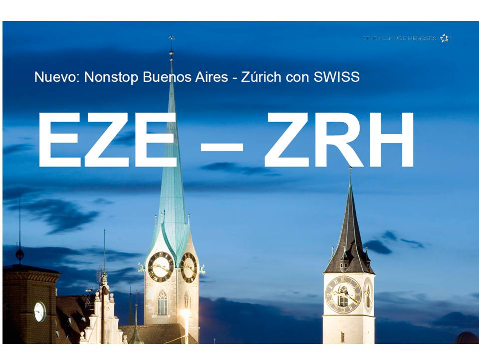 Swiss lanza dos vuelos semanales directo a Zurich con super promo